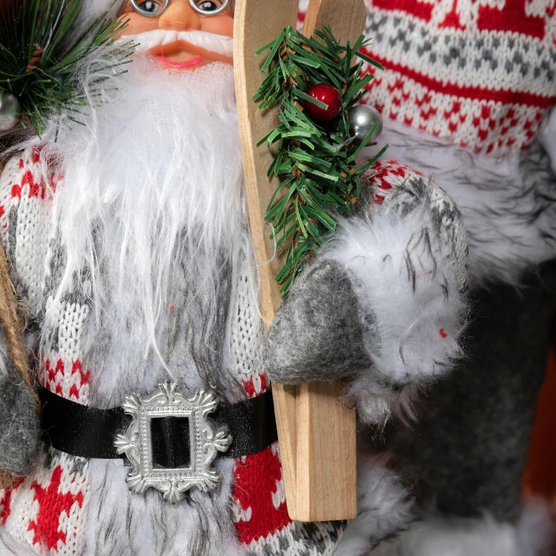 1 pc White Plush Santa Claus Decoration Christmas Doll Decora