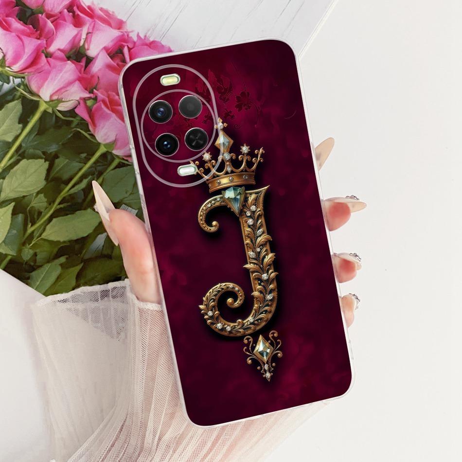 Для Huawei Nova 15 15Pro Королевская Корона Начальная Буква Чехол для Пары Для Huawei Nova15 Pro 15 Ultra Мягкий Силикон ТПУ Бамперы