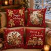 No Pillow Core Christmas Pillow Cover 1 Pcs Set Throw Pillow Cover Patterned Pillowcase  Home Decor