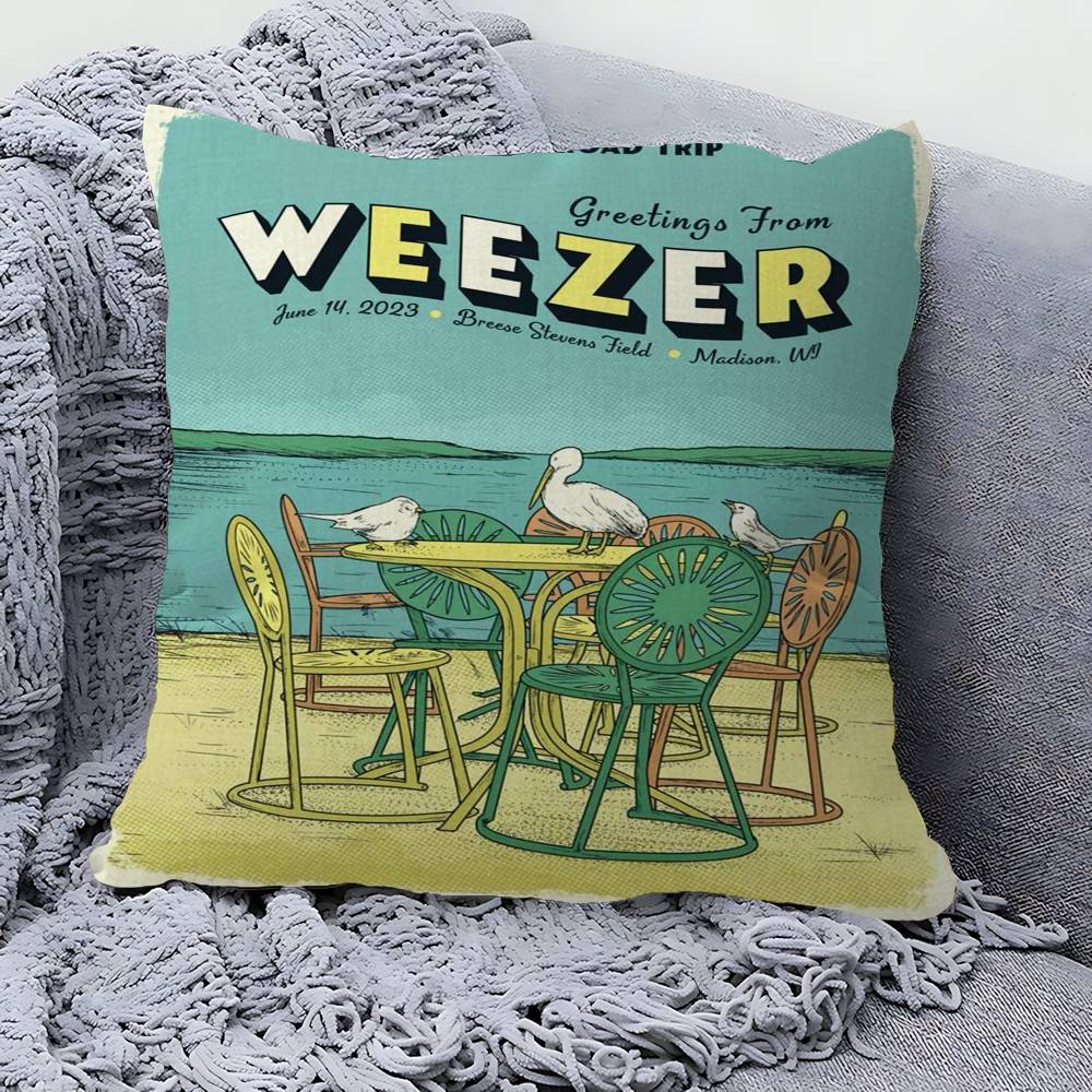 Weezer Музыкальная Группа Наволочка Полиэстер Диванные Подушки Декоративные Подушки-Пледы Домашний Декор Наволочка