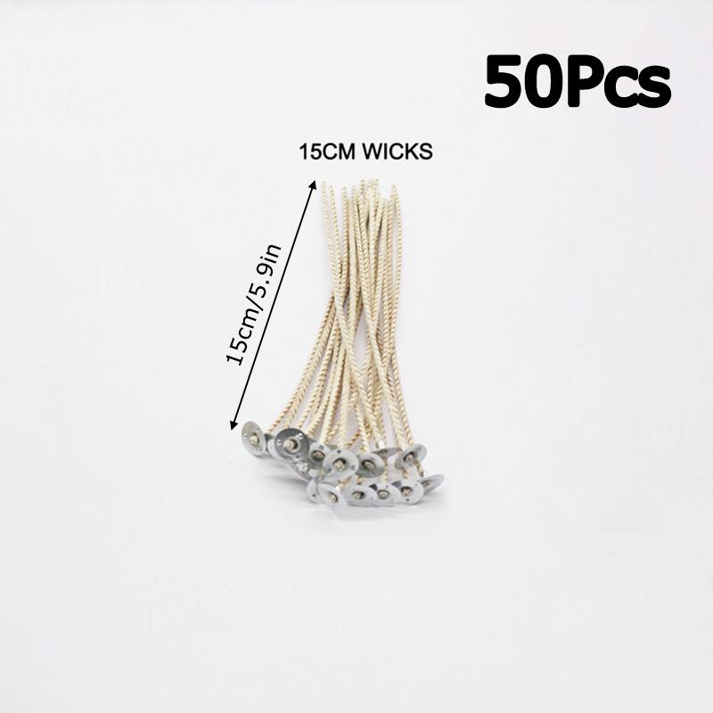50 шт. Фитильная технология Идеально для изготовления свечей Свечные фитили Сделай сам 40 прядей Ароматерапия 8 см 10 см 15 см 20 см