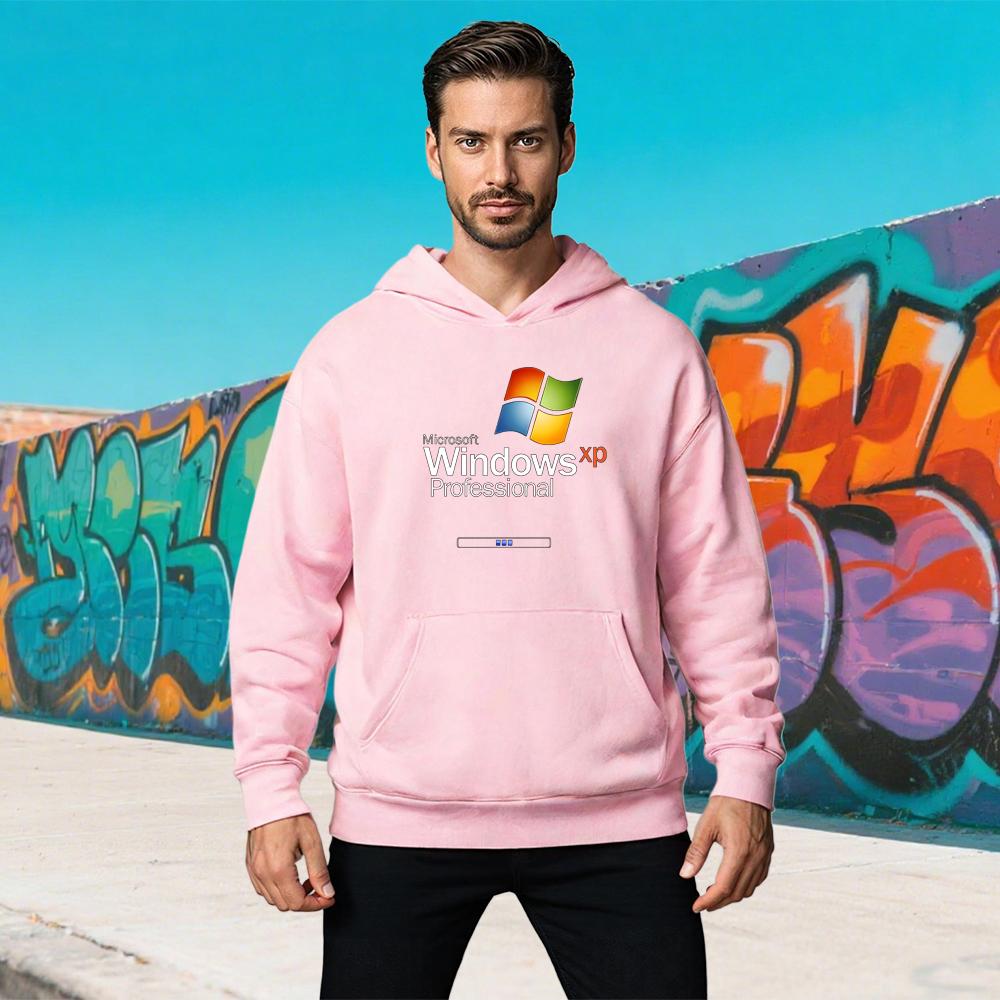 Windows XP Professional Print Sweatshirt Autumn Mens Casual Loose Pullover Breathable Hoodies Hippie Style Womens Sweater Winter
