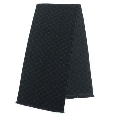 Отличный шарф Monogram Classic из черной шерсти мужской M70520 Б/У