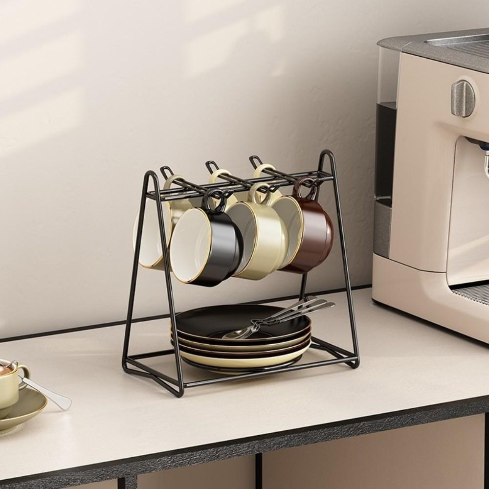 Space Saving Coffee Cup Holder Iron Mug Rack New Cup Drying Stand For Kitchen