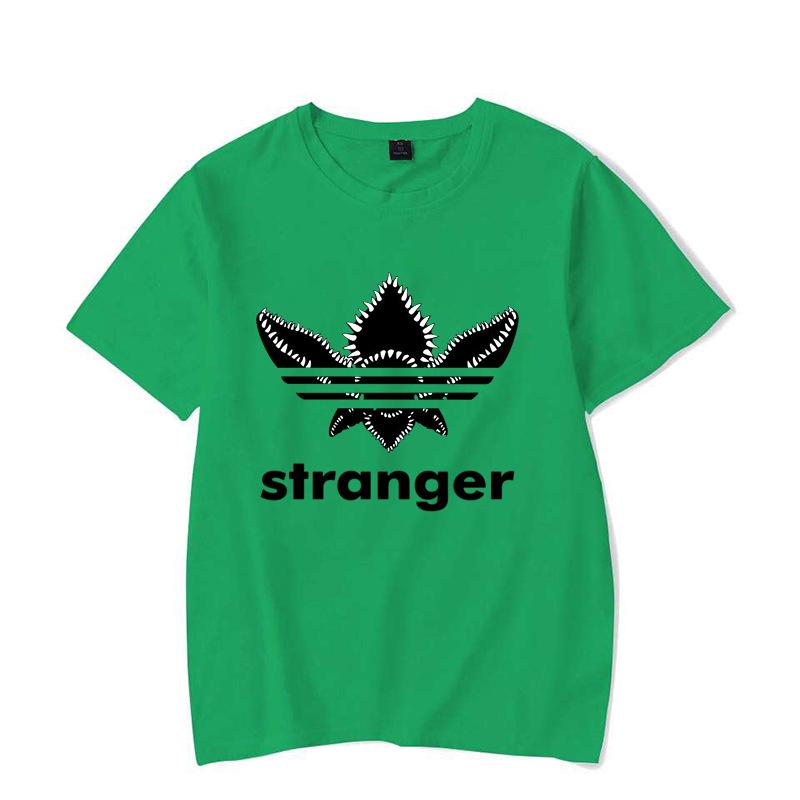 Женская летняя футболка с коротким рукавом и принтом букв из сериала «Очень странные дела» - Мягкая и удобная