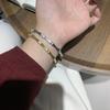 Браслет из бамбука, Браслет с высоким подъемом, ручная шлифовка, микро-инкрустация цирконами, Сочлененный, Национальный стиль, Кольцо для наслоения, Ощущение высокого класса