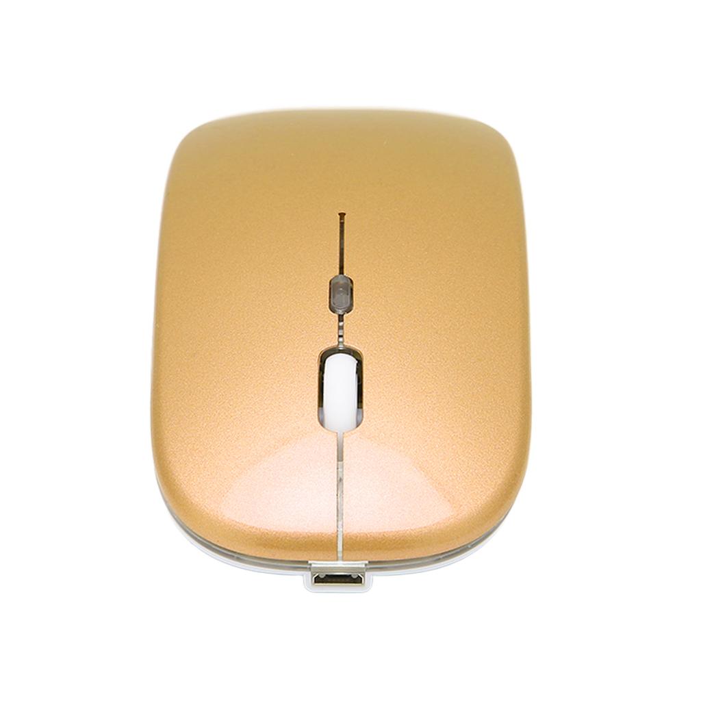2.4G Wireless Mouse Ultrathin Chargeable Mute 1600DPI Color Backlight Game Mouse with 2.4G Receiver