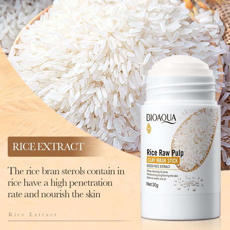 BIOAQUA Маска-стик для лица с белым рисом Увлажняющая Глиняная для удаления черных точек Подтягивающая Глиняные маски от морщин Средства по уходу за кожей