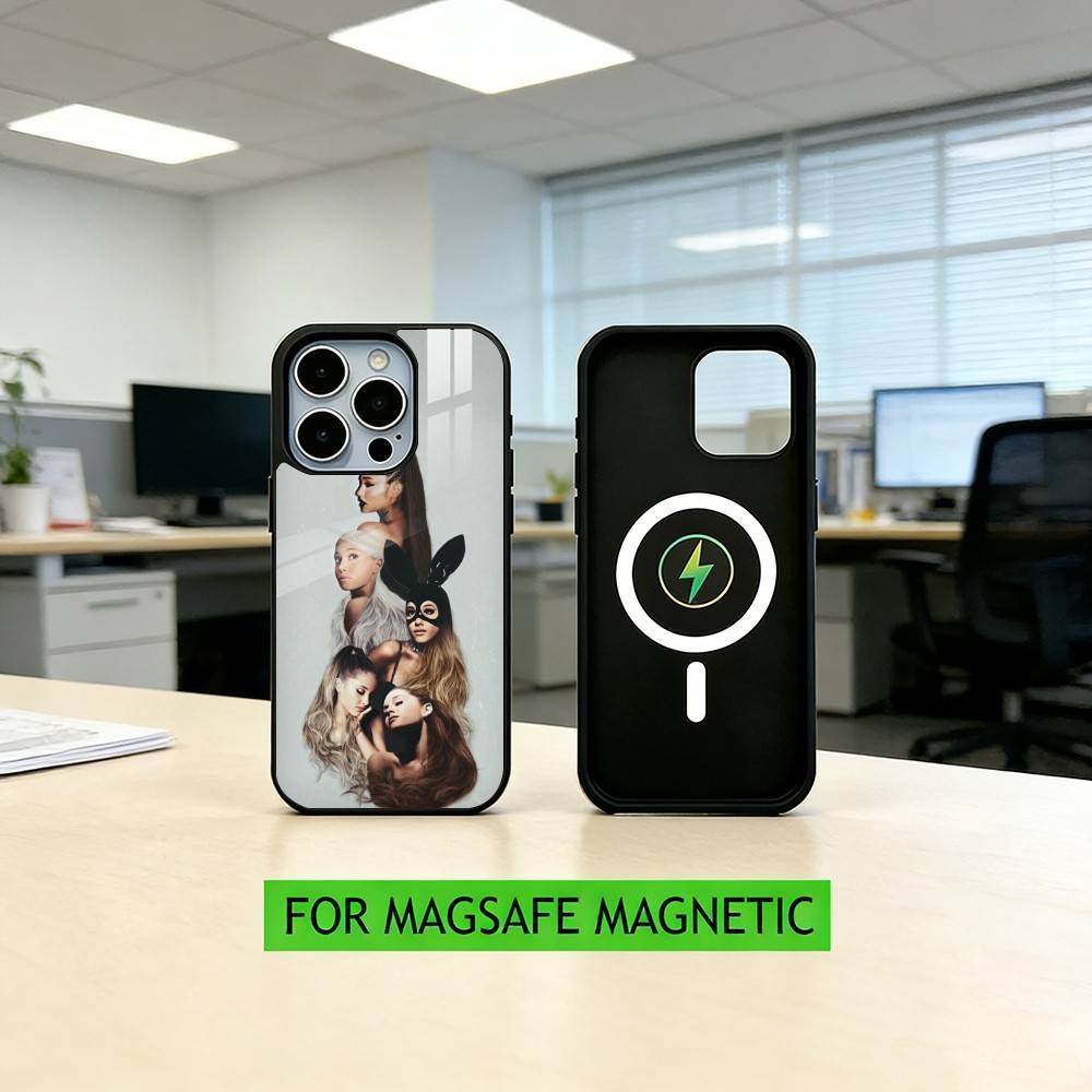 Чехол для телефона A-ariana G-grande Для iPhone17,16,15,14,13,12,11 Plus,Pro Магнитный с Magsafe Беспроводная зарядка