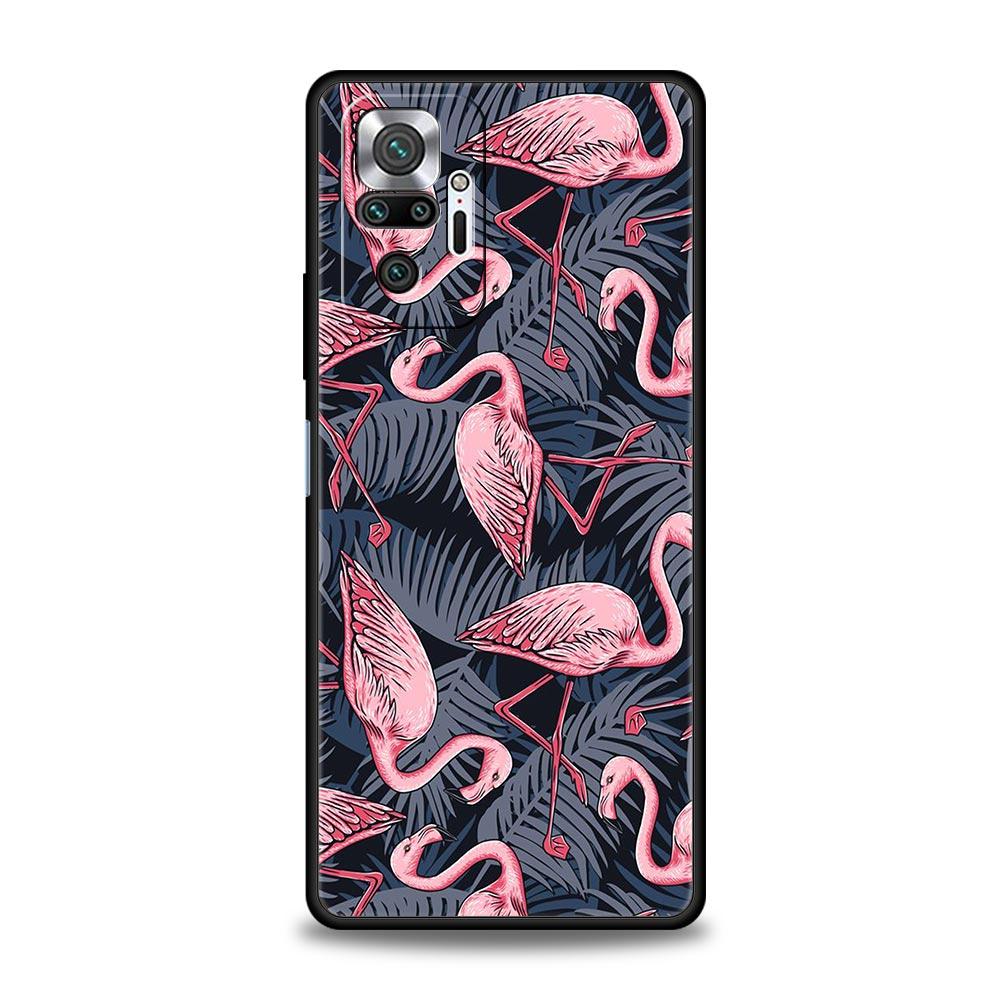 For Redmi 10C Cases Funda Pink Red Flamingo Phone Case For Xiaomi Redmi Note 12 11 9S 9 8 10 Pro Plus 7 9T 8T 9C 9A 8A Cover