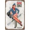 Military PinUp Girl Vintage Metal Tin Signs Sexy Army Lady Hot Woman Funny Wall Decor For Home Bar Pub Garage Coffee Man Cave