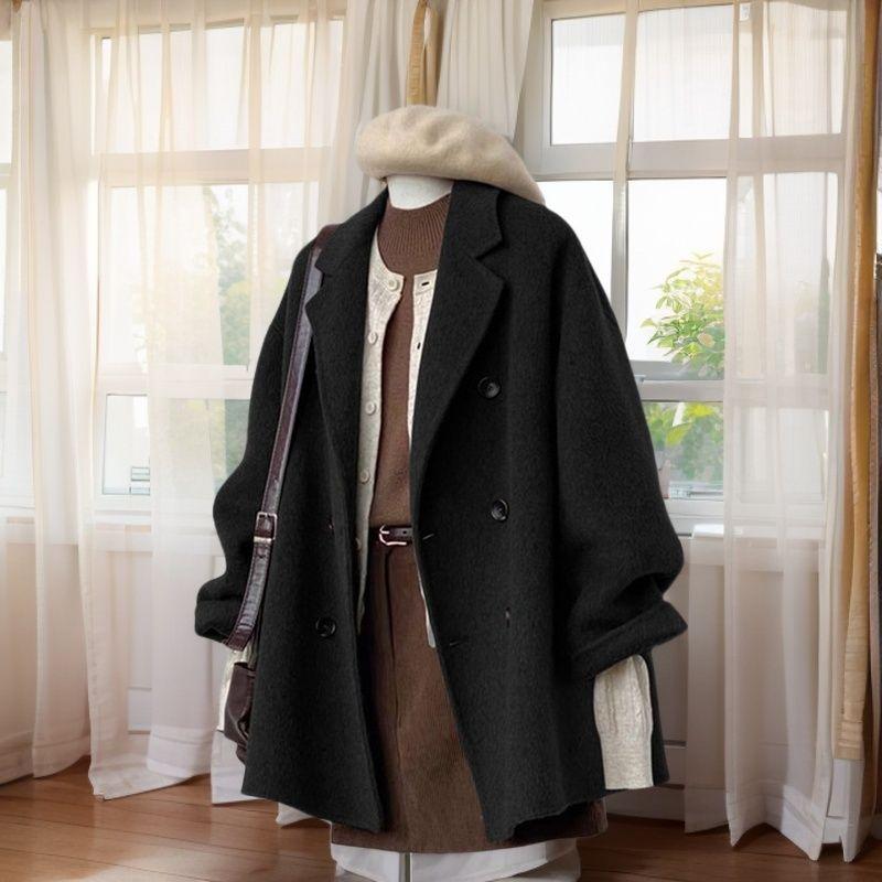 Костюм шерстяное пальто Женский короткий зимний новый шерстяной пиджак зимний блейзер на пуговицах