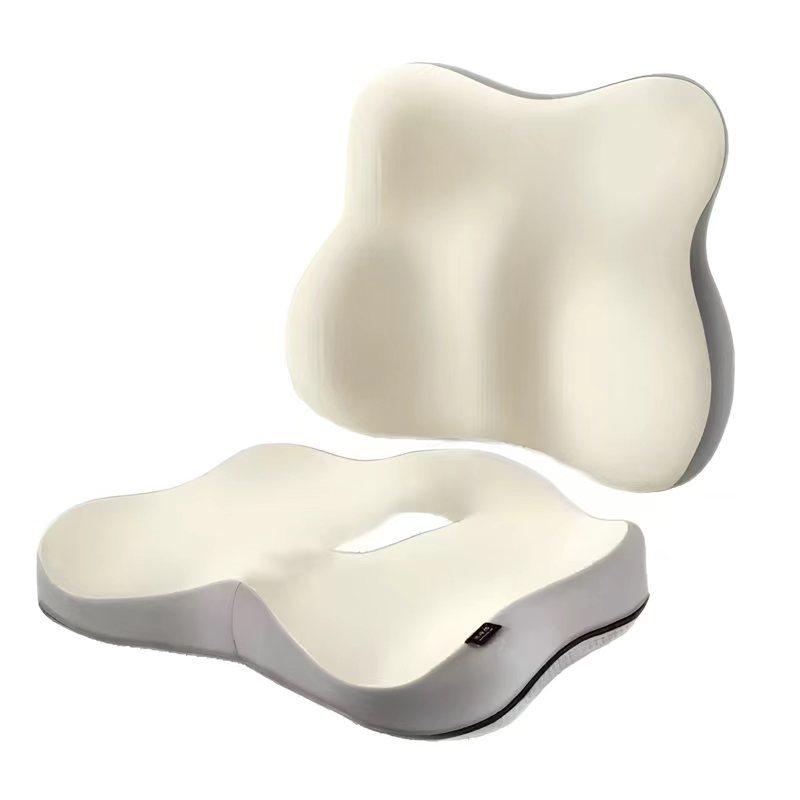 Hala Bear Lumbar Support Cushion Set - Car and Office Backrest for Long Seating