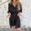 2 шт./комплект весенняя рубашка шорты комплект летняя пижама с пуговицами отворот средней длины блузка
