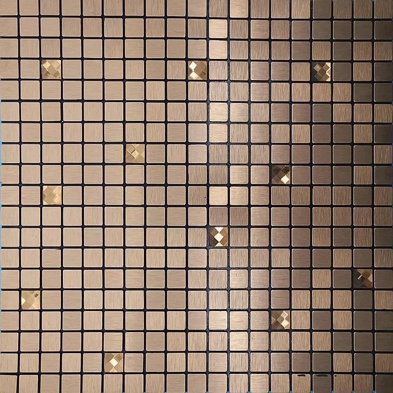 3D европейская гладкая металлическая мозаика настенная наклейка самоклеящаяся плитка кухня ванная комната бар гостиная ТВ фон настенный декор палка