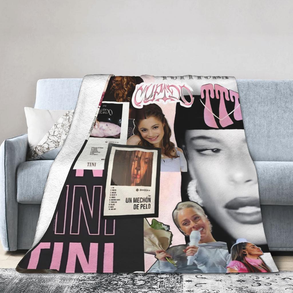 Super Soft Singer TINI STOESSEL Futtura Album Throw Blanket Premium Flannel Fleece Lightweight Bed Blanket Fuzzy Plush Blankets