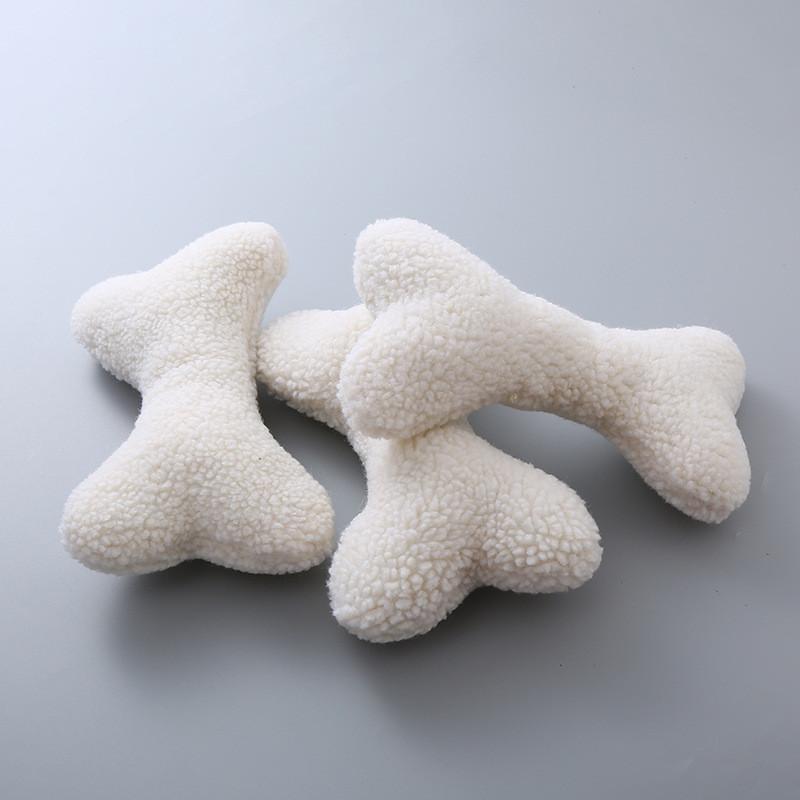 Vermont Style Wool Bone Dog Toy - A Soft and Comfortable Plush Toy Suitable for Medium-sized Dogs and Puppies. Safe - A Cute and Soothing Pet Toy