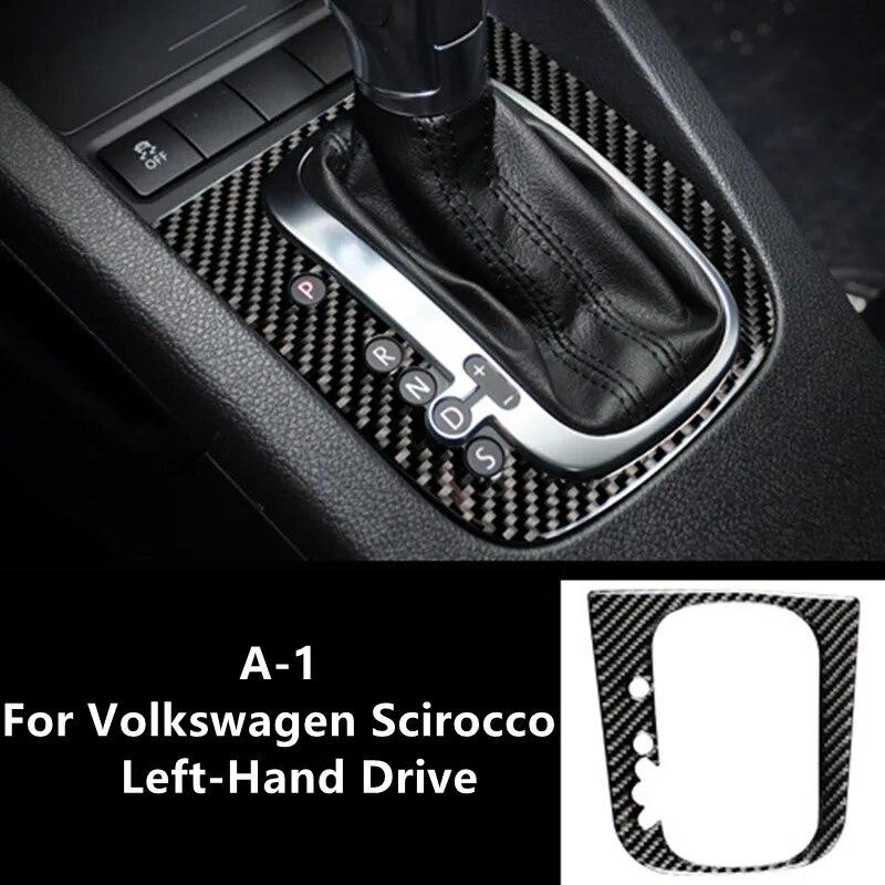 Carbon Fiber Car Interior Trim Strips For Volkswagen VW Scirocco Center Console Gear Shift Frame Panel Sticker Car Accessories