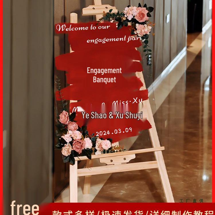 High-End Acrylic Welcome Sign for Wedding Reception, Hotel Entrance, or Event Decoration