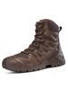 Men High-top Boots Outdoor Anti-slip Lace-up Combat Boots Men Comfortable Breathable Wear-resistant Thick-soled Hiking Shoes Men