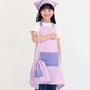 [Rep] Треугольный фартук с завязками, комплект из 3 предметов для детей и малышей (лаванда) Предполагаемый рост 130-150 см.