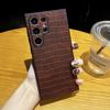 Простой деловой чехол из искусственной кожи с крокодиловым узором для Samsung Galaxy S24 S23 Plus S22 Ultra Мягкий ТПУ Ударопрочный Чехол для телефона