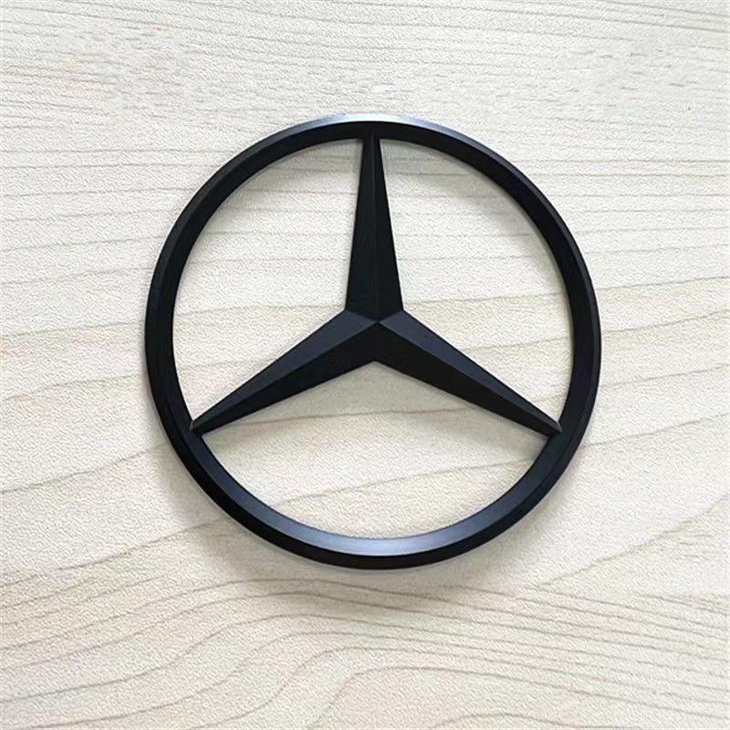 WAK3   9cm Car Rear Trunk Emblem Badge Sticker For Mercedes-Benz W205 W211 W212 GLC Car Tail Emblem Decals Interior Mouldings HBT-BENC