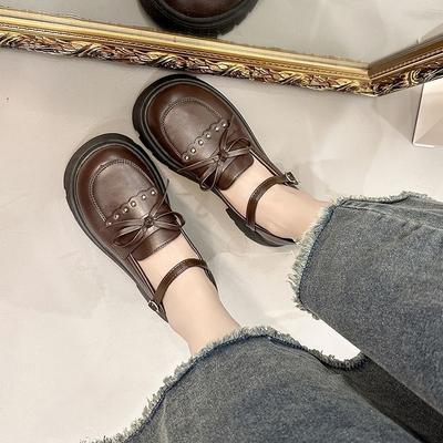 Нишевые ретро британские туфли на платформе, маленькие кожаные туфли, женские, японские, для ношения с юбками, туфли Мэри Джейн, новые модели весна-лето