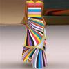 2024 Retro Printed V-Neck Sleeveless Maxi Dress with Pockets - Multicolor