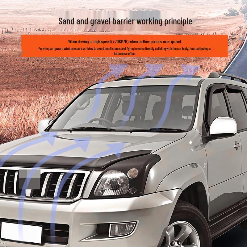 Black Hood Sand and Stone Guard for Mazda BT50 - Car Protective Modification Part