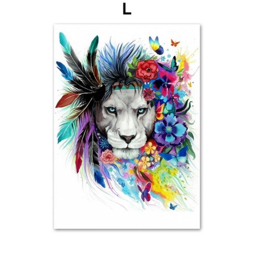 Скандинавское абстрактное искусство на стене с изображением животных, картины на холсте, постеры, напечатанные на стенах, для украшения гостиной дома