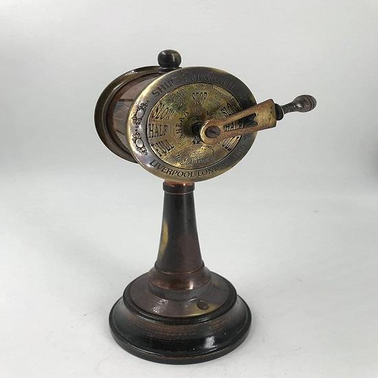 Набор из 2 старинных морских латунных судовых телеграфов с коллекционным декором 17,78 см