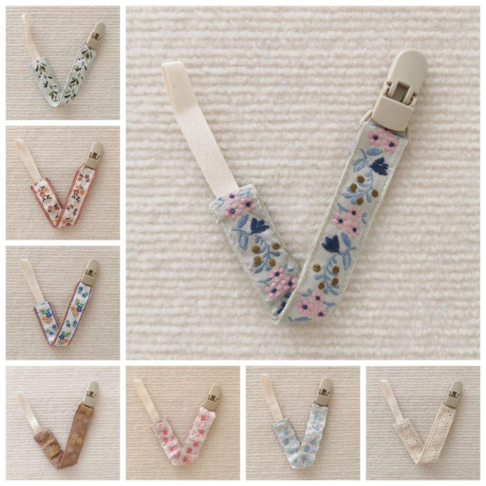 Регулируемый держатель для пустышки в этническом стиле, держатель для соски, клипсы, детская ткань, цепочка для пустышки для малышей