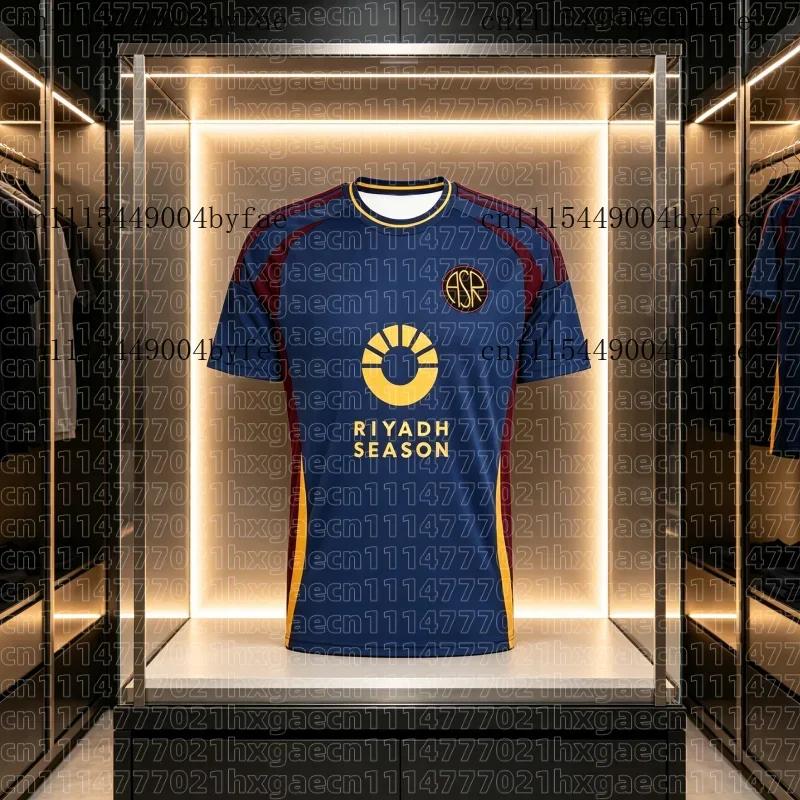 Специальная футбольная футболка Roma Riyadh Season Летняя Быстросохнущая Дышащая Короткий рукав Футболка Топ для Матча Повседневная Детская Семейная Футболка