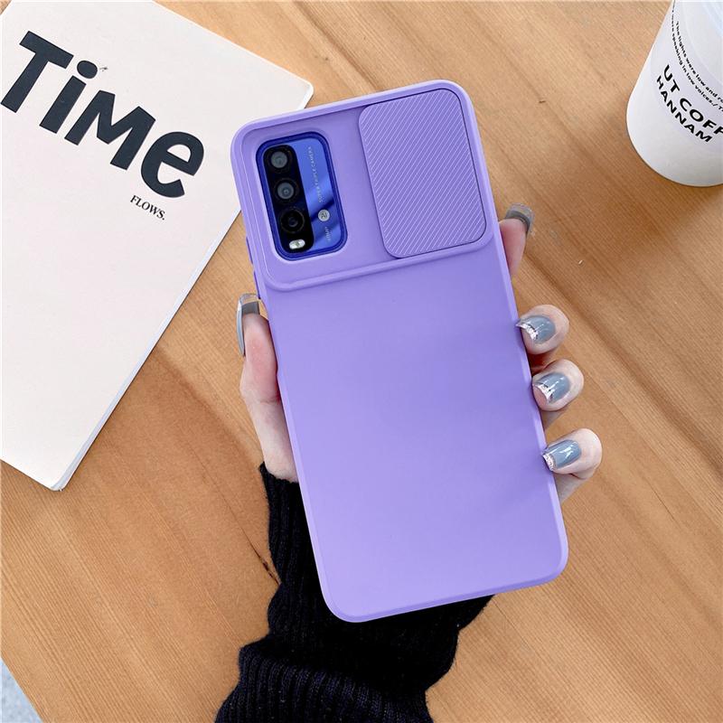 Чехол-слайдер с защитой камеры для Xiaomi Poco X3 M3 12T 11T 10T Redmi Note 12 11 10 9 Pro Max 9S 9A 9T, мягкий чехол из жидкого силикона