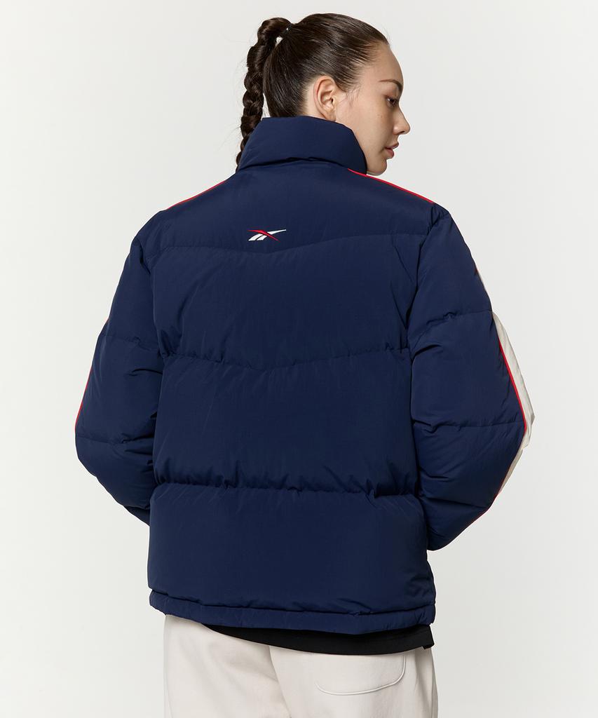 Reebok Классическая стеганая куртка Vector с панелями - Темно-синяя
