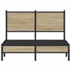 Metal Bed Frame without Mattress Sonoma Oak Finish 120 x 190 cm