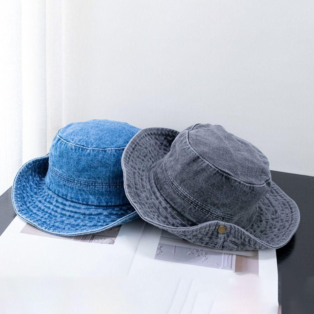 Солнцезащитная кепка Edge Curl из стираного денима, панама, модная рыболовная шляпа для активного отдыха