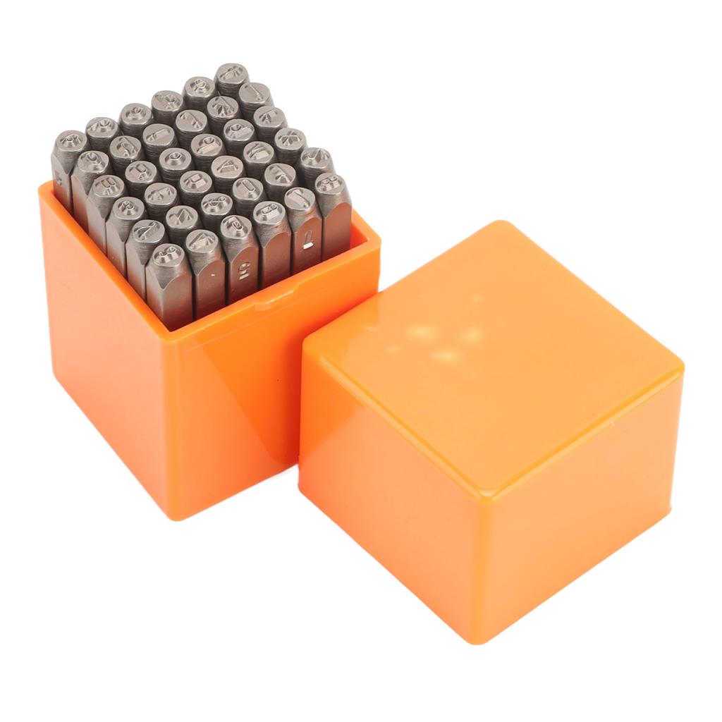 36 шт. металлических штампов с буквами 1,2 дюйма, буквы, цифры, высокоуглеродистая сталь, высокая твердость, металлические штампы с цифрами