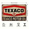 Металлическое Настенное Искусство Винтажная Вывеска Texaco Ржавый Декор Гаража