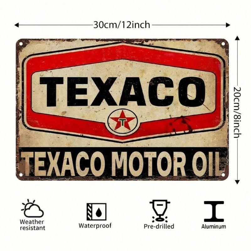 Металлическое Настенное Искусство Винтажная Вывеска Texaco Ржавый Декор Гаража