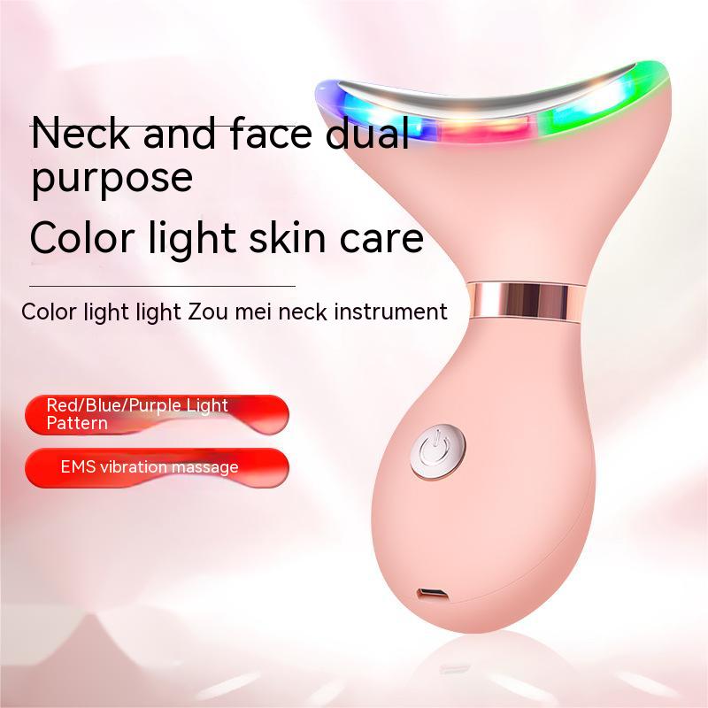 EMS LED Photon Уход за кожей Красота Инструмент для шеи Микротоковая подтяжка шеи Подтяжка лица Уменьшение двойного подбородка Для похудения лица Звуковой вибрационный массажер