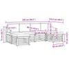 6 Piece Outdoor Sofa Set in Natural and Cream Solid Acacia Wood