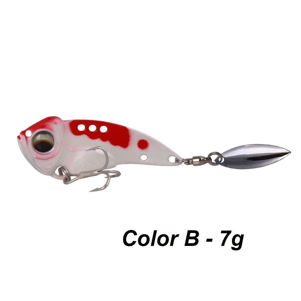 Bass Spoon Metal Vibration Rotate Metal Fishing Bait Wobblers Crankbaits Treble Hook VIB Lure