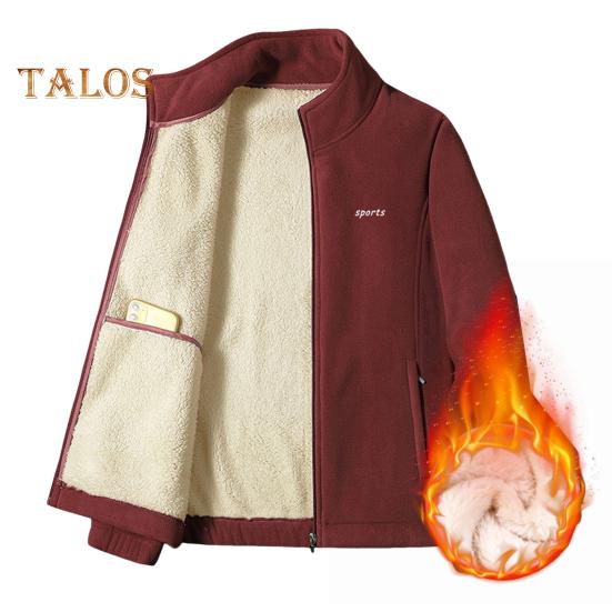 Мужская куртка с воротником-стойкой, длинным рукавом, утолщенной бархатной подкладкой, теплое зимнее пальто с карманами, застежка-молния, хлопковая куртка