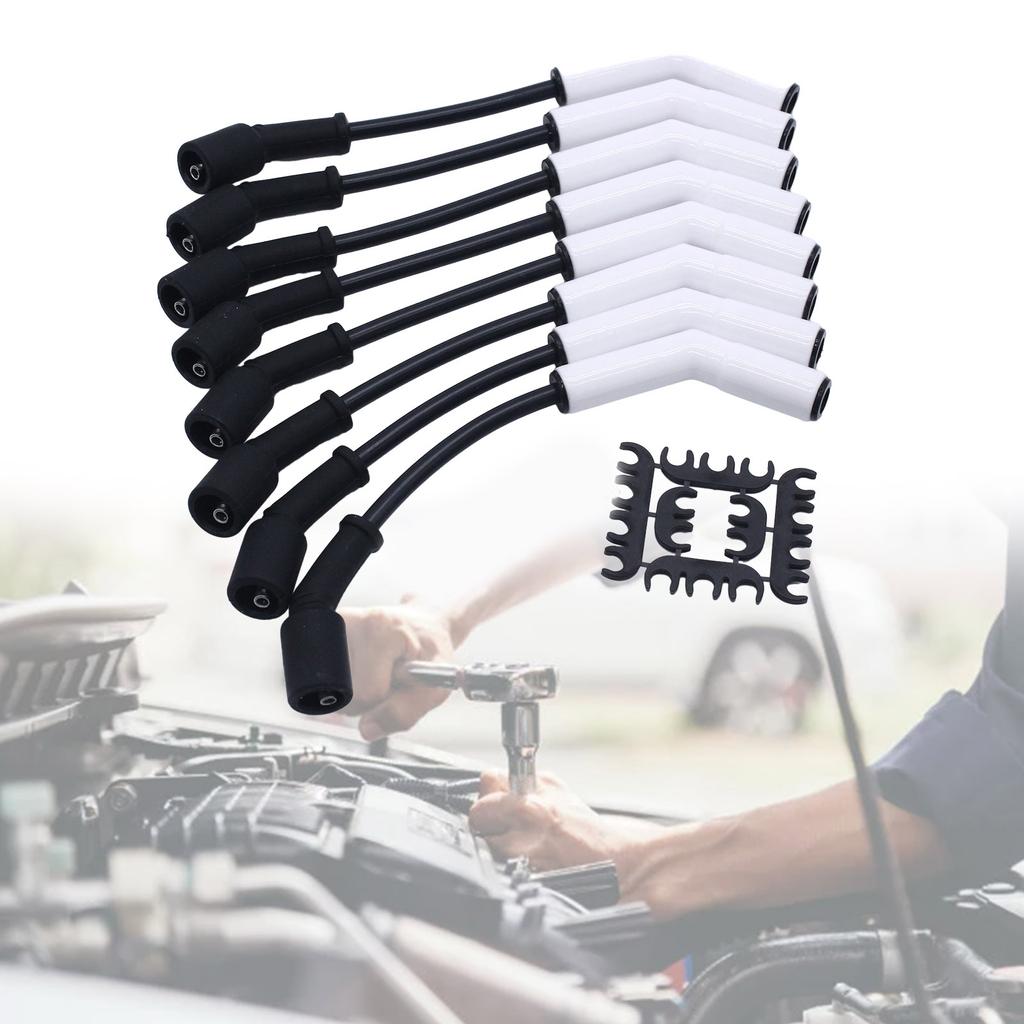 9070C Spark Plug Wire Set with Terminals 2000℉ Ceramic Boot Temperature for LS3LS7 LS4 LTW4L7 Street Driven Application