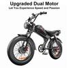 C93 E-Bike 2000W48V23AH Battery Mountain aldault Electric Bike 20 * Inch Fat fire Motorcycle e-Bike