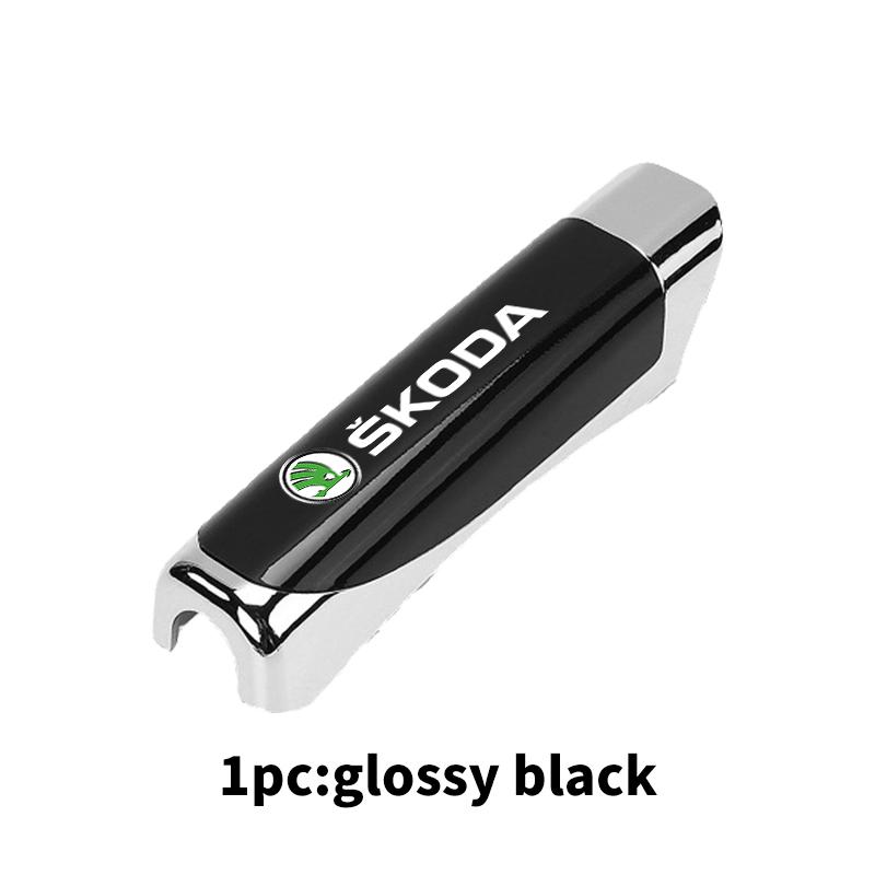 AAFO1 For Skoda Car Logo Hand Brake Protector Cover Anti-Slip Handbrake Guard Case Decoration octavia a5 a4 mk1 2 fabia superb rapid