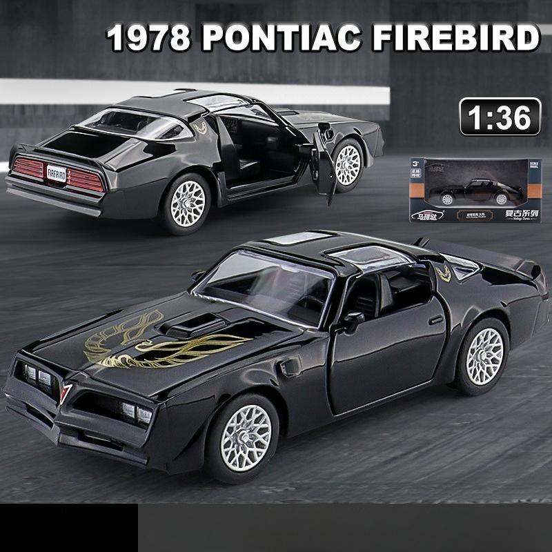 Simualtion 1:36 Pontiac Firebird Alloy Sports Car Model Diecast Metal Toy Vehicles Childrens Toy Collection miniature voiture