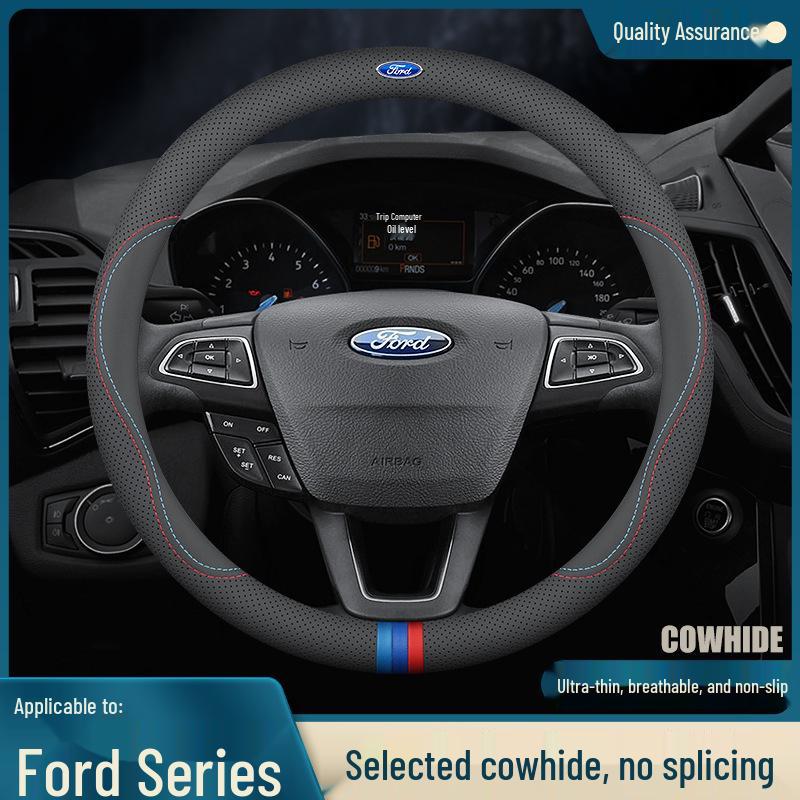 Чехол на руль Ford: Натуральная кожа для Mondeo, Edge, Kuga, Focus, Fiesta, Explorer, Mustang